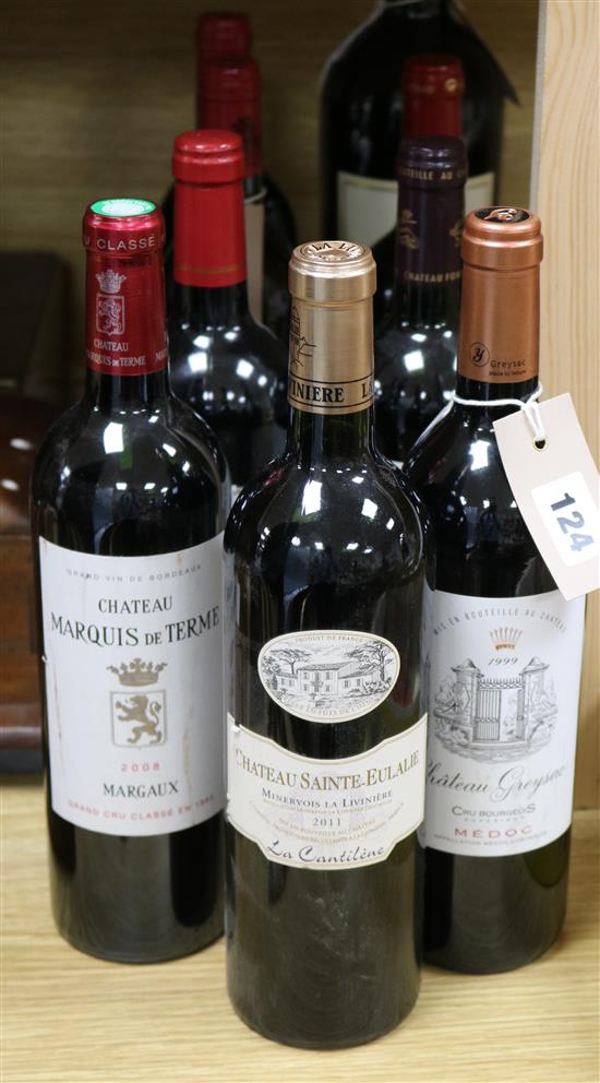 A magnum of 1994 LExcellence de Chateau Capendu and eight other bottles of mixed red wines,